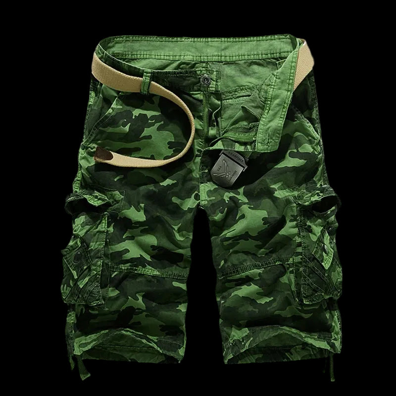 Pantaloncini Cargo Mimetici Uomo | Taglio Largo | Militare | Primavera-Estate 2025 | 6 Colori