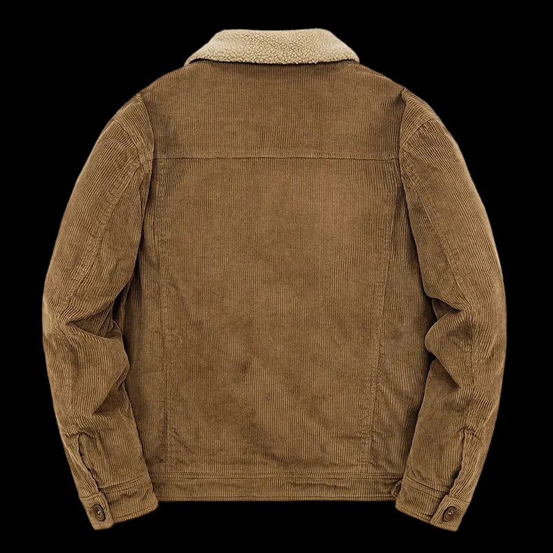 Giacca da uomo in cotone imbottita, calda, ampia, parka, giacca corta in velluto a coste, giacca a vento invernale casual da uomo
