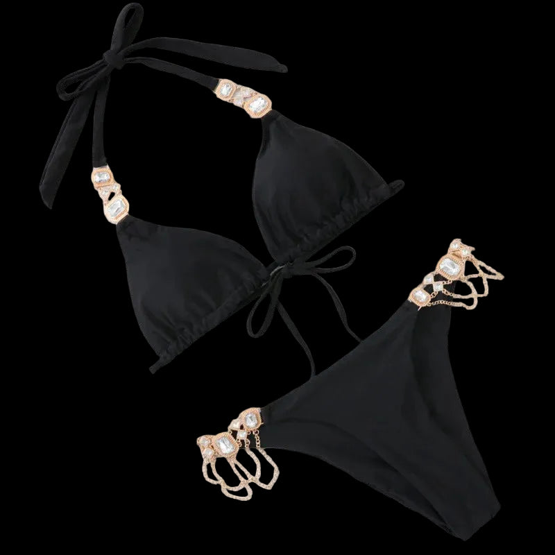 Costume da bagno  da donna con strass, bikini
