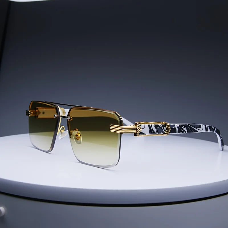 Fashion Rimless Sunglasses Men Women Populare Frameless Sun Glasses Male Female Classic Small Square Summer Traveling Shades