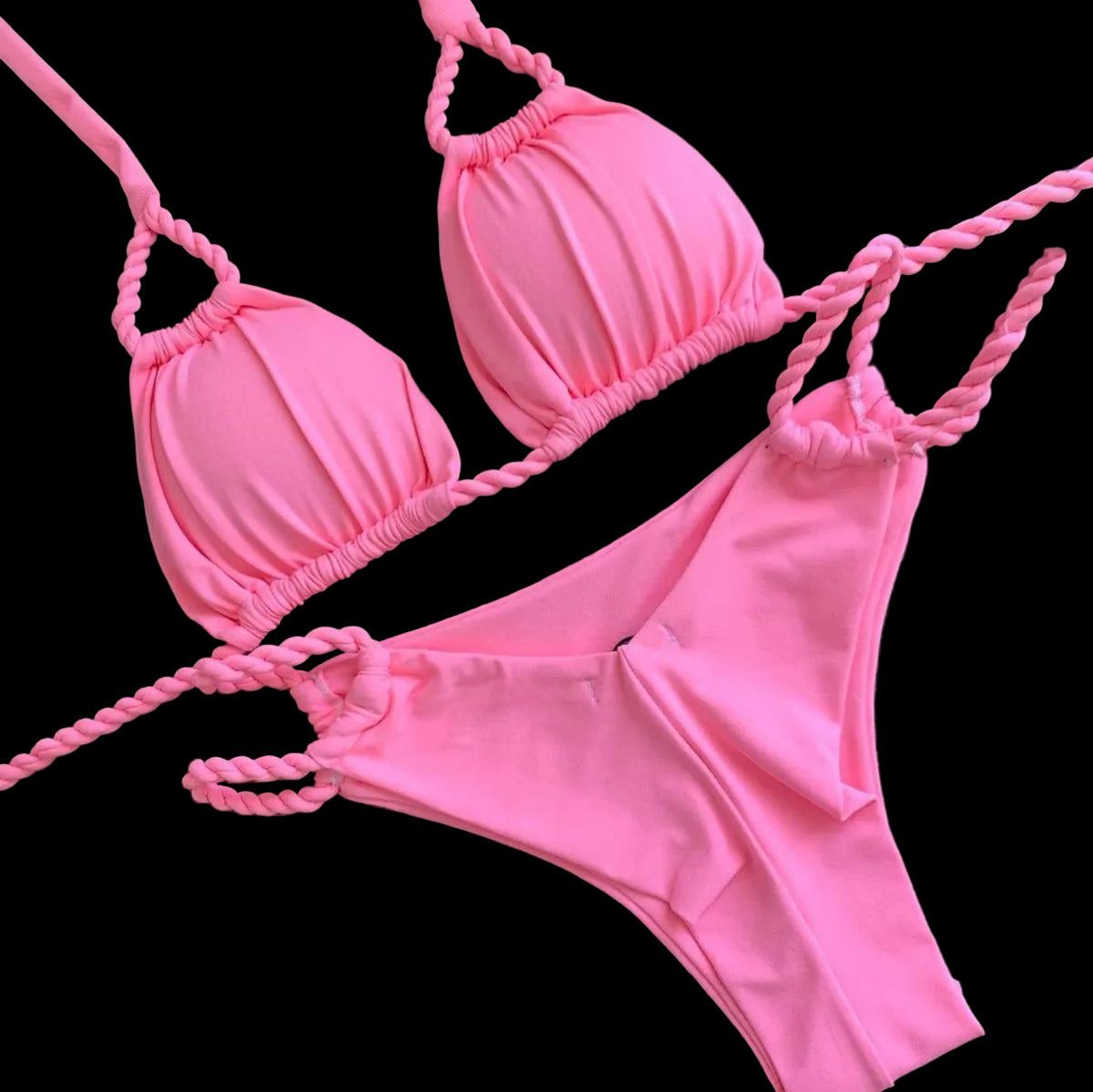 Bikini brasiliano  a vita bassa,  costume da bagno da donna.