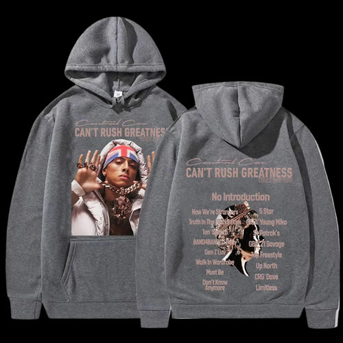 Central Cee “Can’t Rush Greatness” World Tour 2025 Concert Hoodies Mens Fashion Hip Hop Pop Music Oversized Pullover Sweatshirts