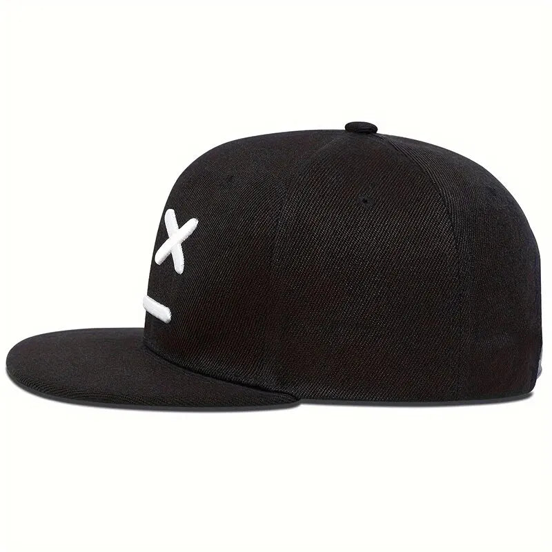 Unisex XX Smiling Face Embroidery Hip-hop Hats Spring Autumn Outdoor Adjustable Casual Baseball Caps Sunscreen Hat