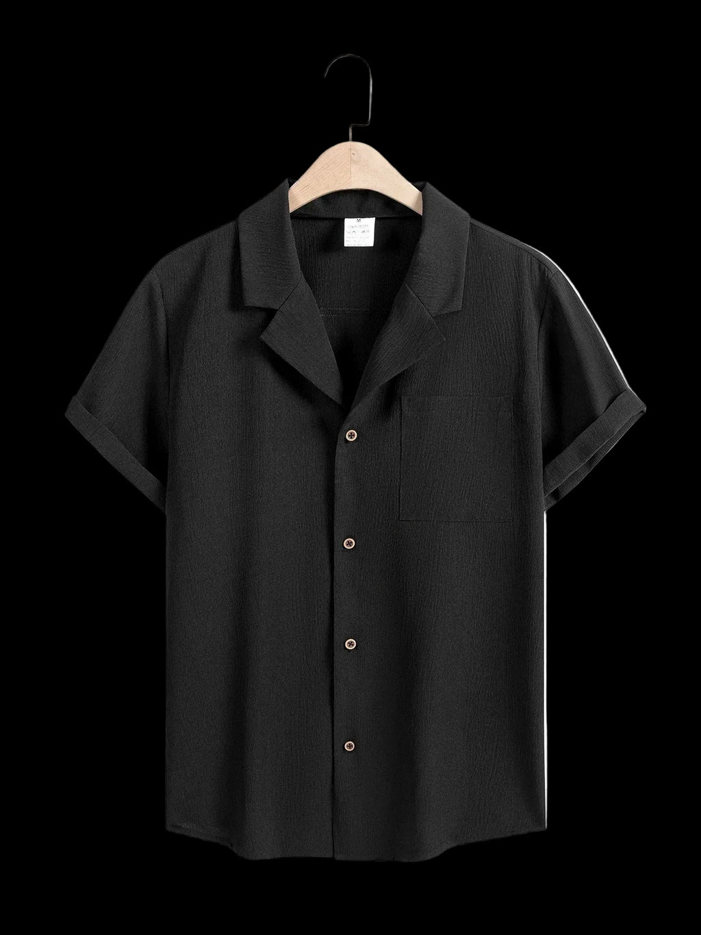 T-shirt da uomo a maniche corte, estive, alla moda, traspiranti, larghe, basiche, in cotone, con taschino, tinta unita, con colletto alla coreana.