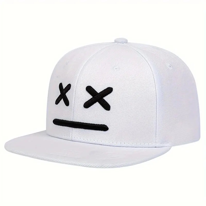 Unisex XX Smiling Face Embroidery Hip-hop Hats Spring Autumn Outdoor Adjustable Casual Baseball Caps Sunscreen Hat