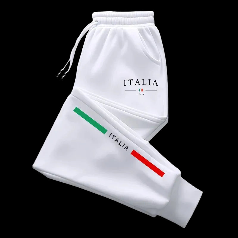 Pantaloni della Tuta Uomo con Stampa Italiana | Casual Sportivi | 4 Colori | Taglie S-4XL