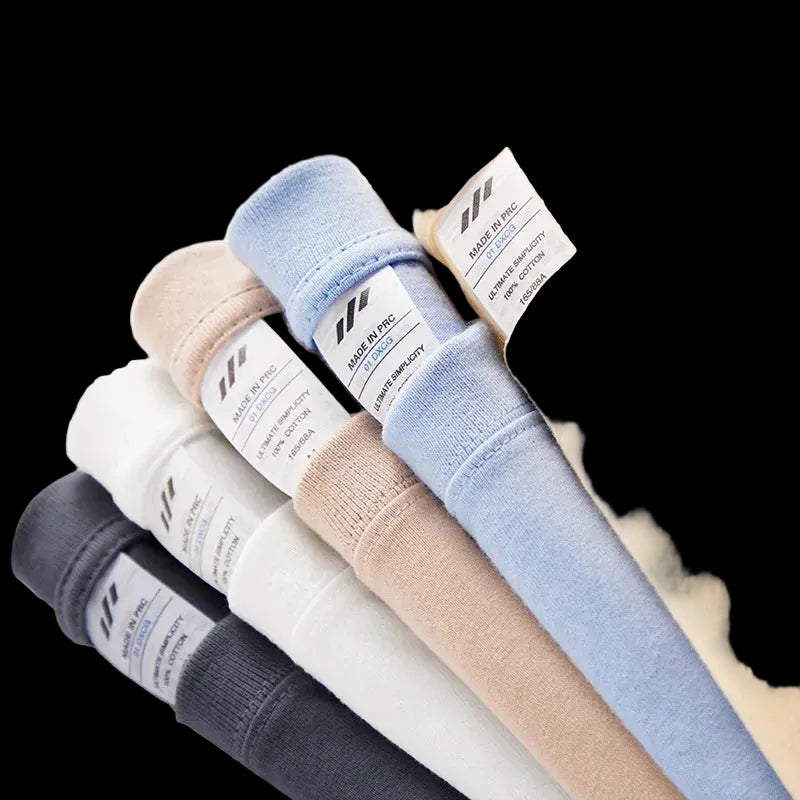 T-Shirt Uomo in Puro Cotone 230g | Vestibilità Ampia | Girocollo | Tinta Unita | 4 Stagioni