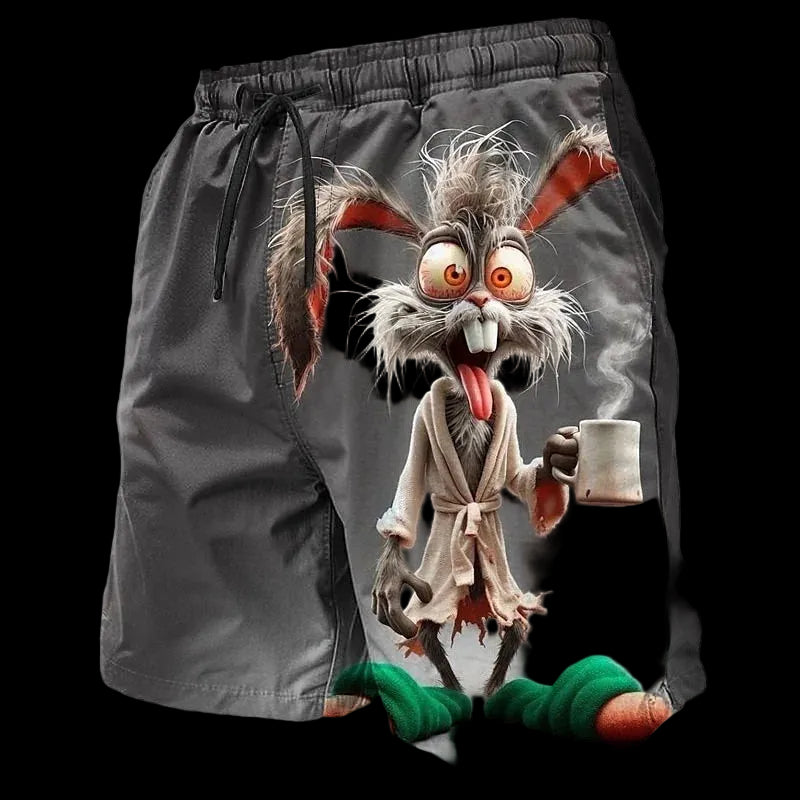 Pantaloncini da Bagno Uomo con Stampa 3D Animali | Tigre, Pecora, Pollo, Coniglio | Taglie 4T-6XL