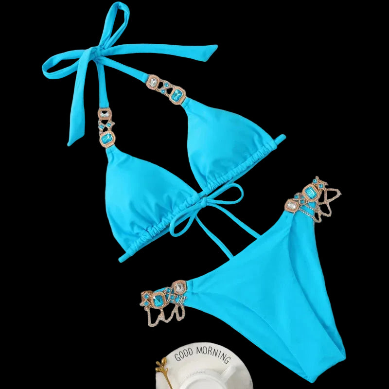Costume da bagno  da donna con strass, bikini