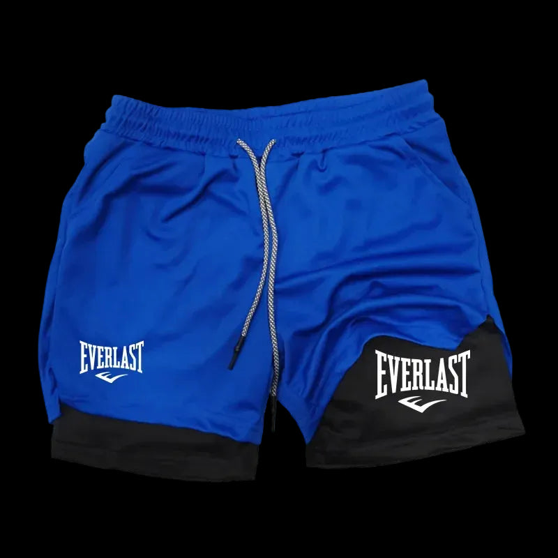 Pantaloncini da corsa da uomo 2 in 1, pantaloncini sportivi a doppio strato, abbigliamento sportivo, palestra, fitness, pantaloncini da allenamento, pantaloni da jogging, abbigliamento da uomo