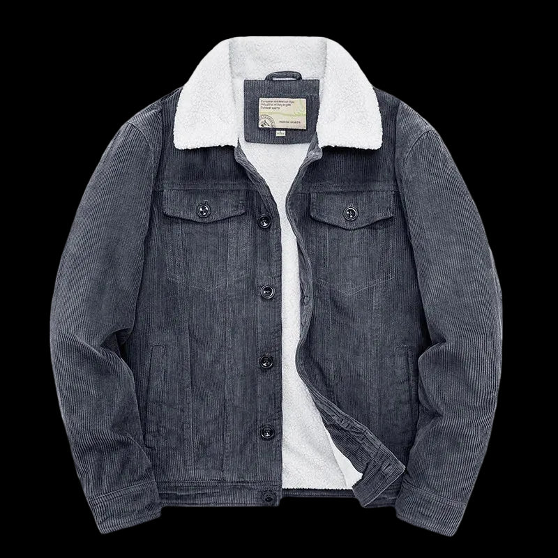 Giacca da uomo in cotone imbottita, calda, ampia, parka, giacca corta in velluto a coste, giacca a vento invernale casual da uomo