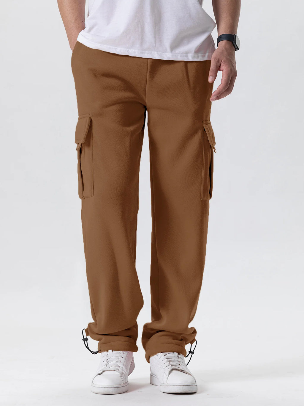 Pantaloni Uomo Gamba Dritta Larghi con Coulisse | Multitasche | Oversize | 5 Colori
