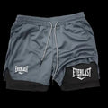 Pantaloncini da corsa da uomo 2 in 1, pantaloncini sportivi a doppio strato, abbigliamento sportivo, palestra, fitness, pantaloncini da allenamento, pantaloni da jogging, abbigliamento da uomo