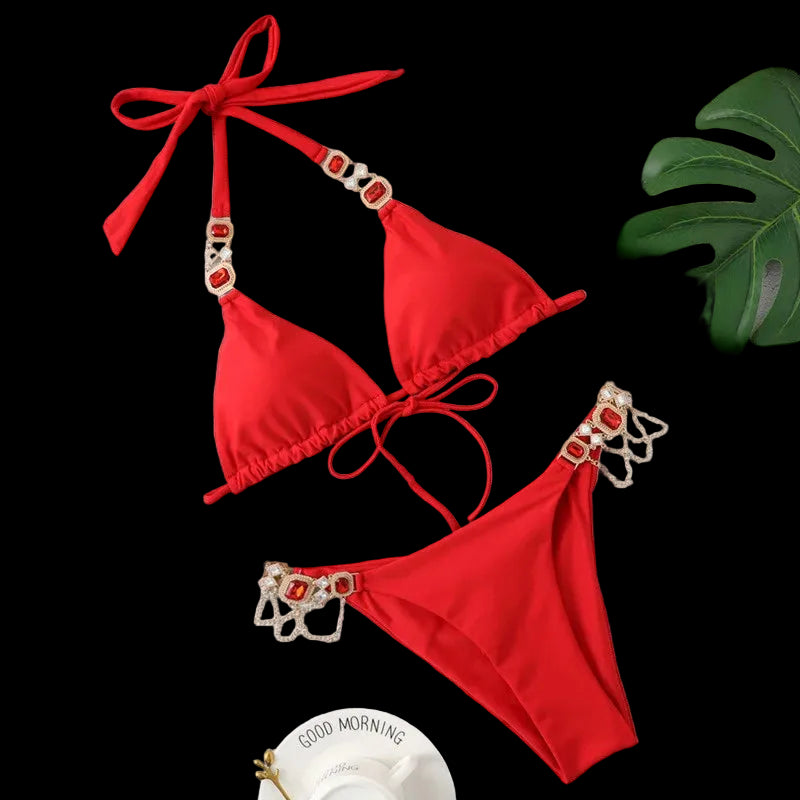 Costume da bagno  da donna con strass, bikini