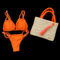 Bikini brasiliano  a vita bassa,  costume da bagno da donna.