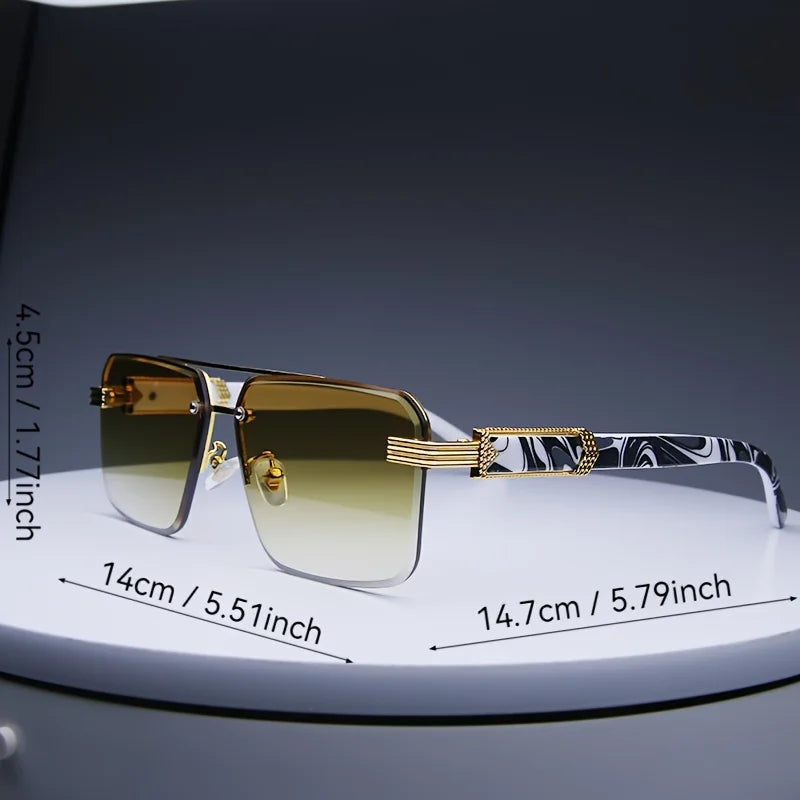 Fashion Rimless Sunglasses Men Women Populare Frameless Sun Glasses Male Female Classic Small Square Summer Traveling Shades