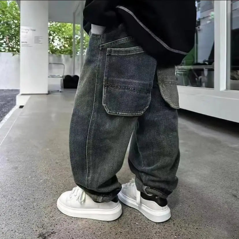 Baby Boys' Jeans Spring and Autumn New Children's Korean Edition Fashion Pants Kids Casual trousers