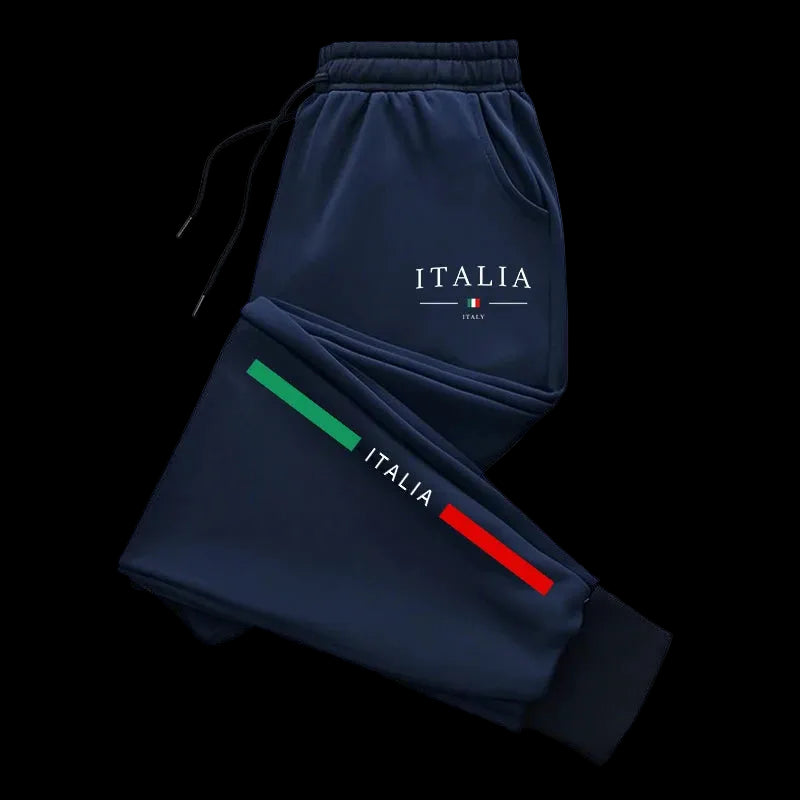 Pantaloni della tuta da uomo di alta qualità con stampa italiana, ideali per tutti i giorni, casual, sportivi e per il tempo libero, perfetti per ogni stagione.