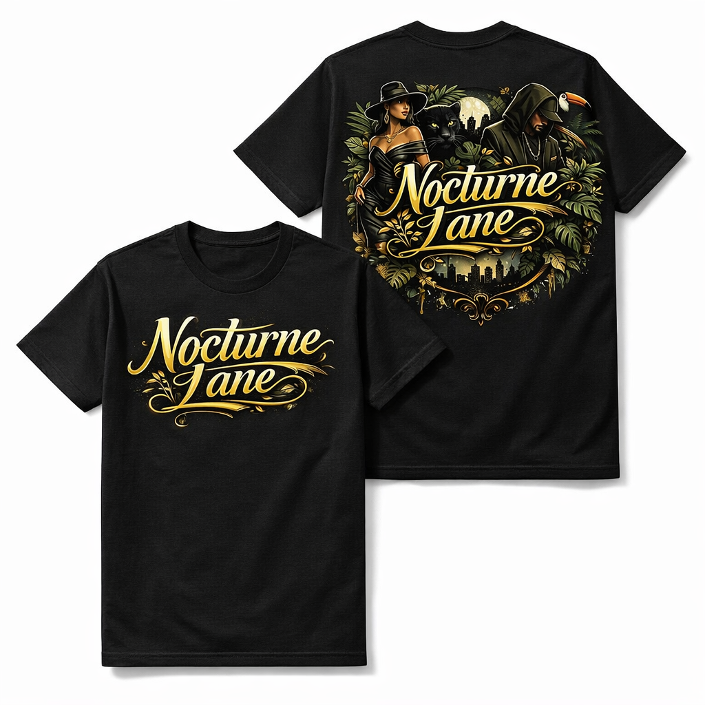 Maglietta nera NOCTURNE LANE
