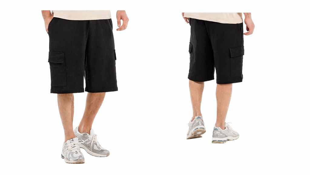 Pantaloncino Cargo Nero