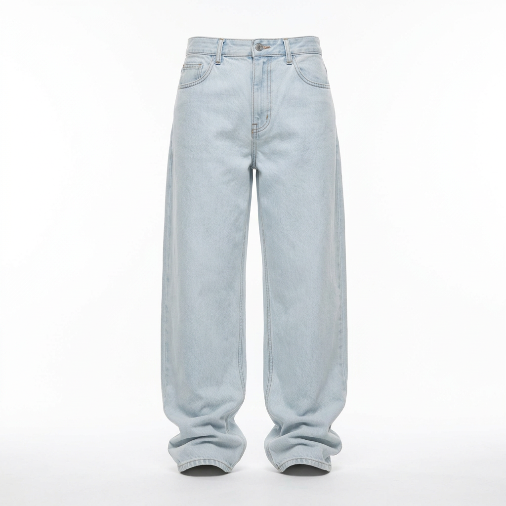 Jeans baggy unisex lavaggio chiaro | Nocturne Lane